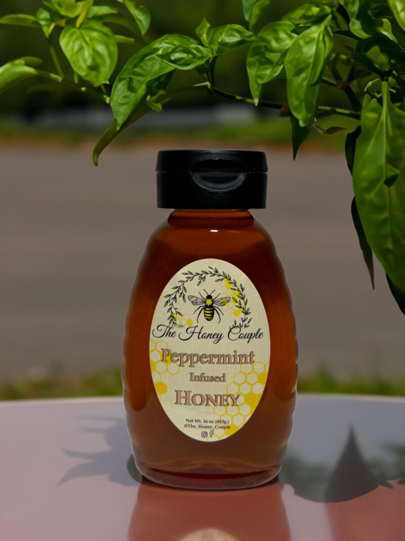Peppermint Infused Honey by The Honey Couple 16oz