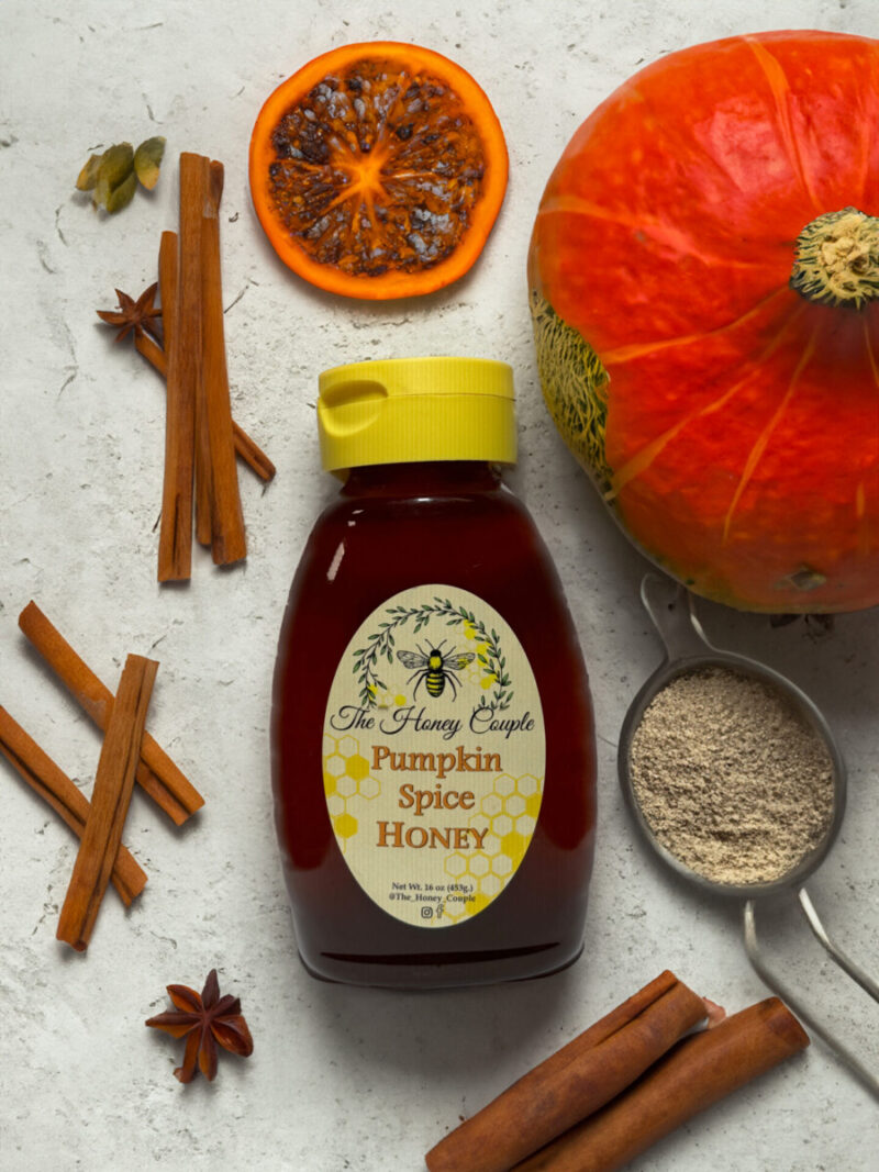 Pumpkin Spice Infused Honey by The Honey Couple 16oz