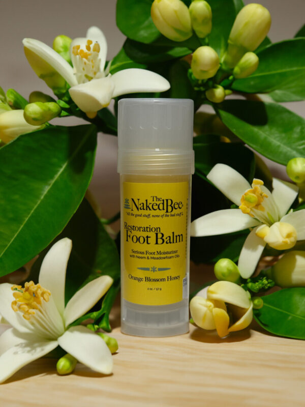 The Naked Bee Restoration Foot Balm Orange Blossom Honey