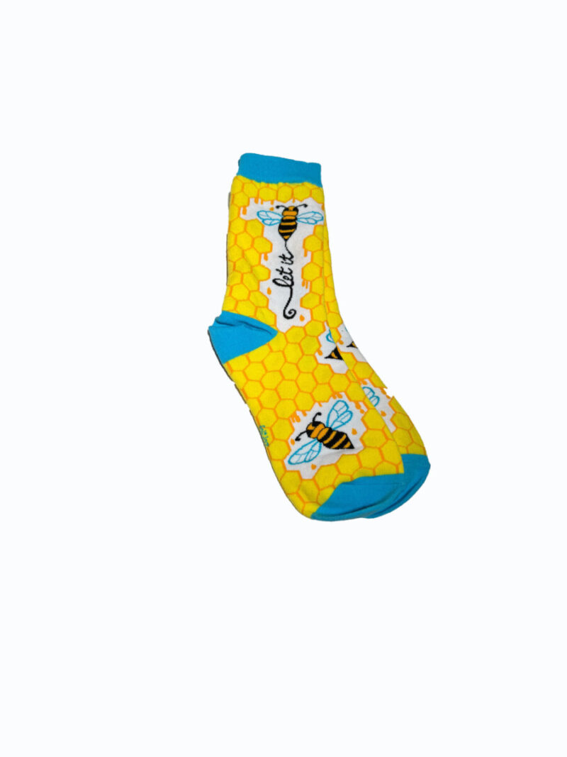 Let It Bee Women's Crew Bee Socks by Fabdaz